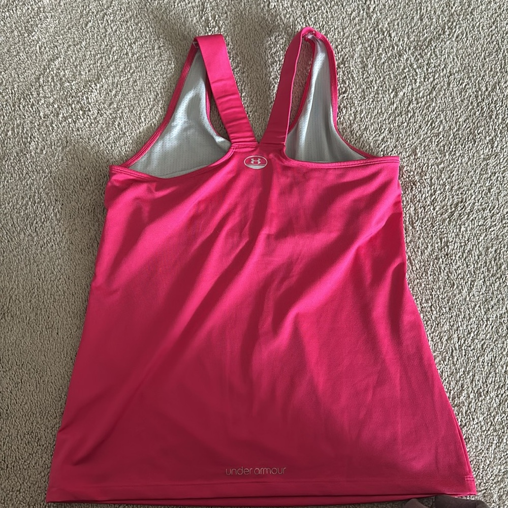 Under Armour Pink Fitted Workout Tanktop - Picture 4 of 8
